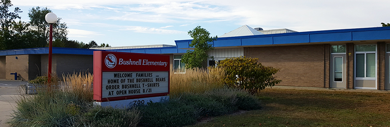 Entrance to Bushnell Elementary
